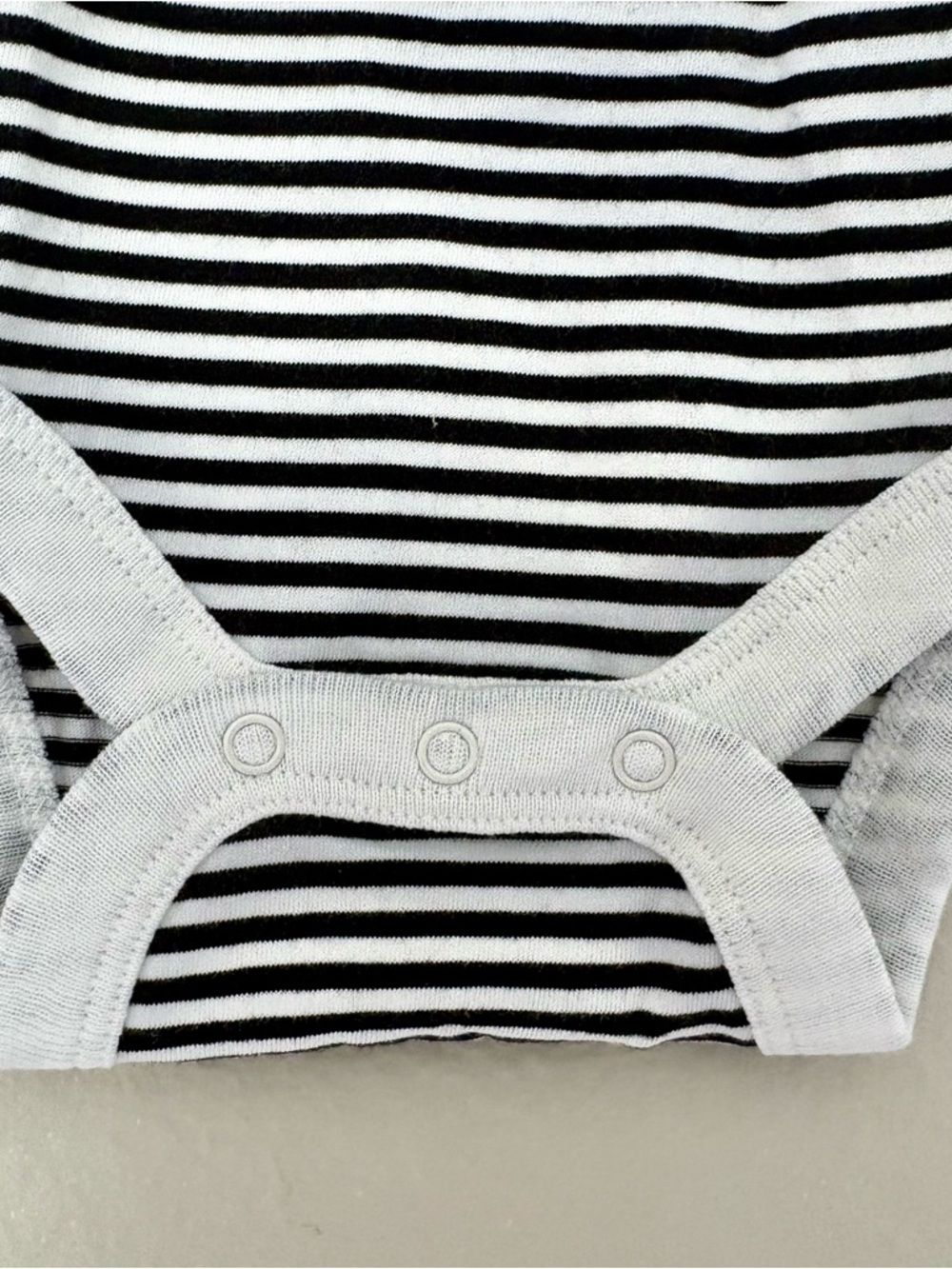 NWT Baby Gap Black White Striped Eyelet Lace Ruffle Preppy Classic Bodysuit 0-3M - Picture 6 of 7